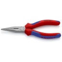 Snipe Nose Side Cutting Pliers, Knipex, 25 02 160 SB, 160 mm, melna atramentizēta virsma, polēta galva, multi-komponentu rokturi