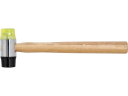 Haamer kahepoolse pehme peaga 35 mm / kumm ja plastmass / puidust käepide / TOYA 33950