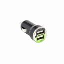 Sbox Auto laadija CC-221B, 12-24V, 2xUSB, 5V 1A, 5V 2.1A, must