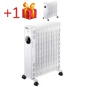 Масляный радиатор + ВТОРОЙ В ПОДАРОК мощность 2300 W три уровня нагрева белый NY2311-20MRE Midea