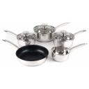Russell Hobbs Classic Collection S/S pannide komplekt BW06572EU72, 5 tk, 14-24 cm, roostevaba teras, klaasist kaaned
