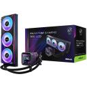 Asrock Phantom Gaming 360 LCD dzesētājs 90-APGA36-BAAGA5, 61,28 CFM, 31,4 dB, LCD IPS, 3 ventilatori, melns, 12 cm, 39,7 cm, 3
