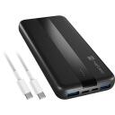 Natec Power Bank akumulators TREVI SLIM Q V2 NPB-2294, 10000 mAh, 12 V, 3 A, 2x USB Type-A, 1x USB Type-C, ātrā uzlāde