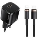 Usams Laadija Usa000843, 20W, 1xUSB-C, 1.2m Lightning kaabel, kompaktne disain, EL pistik