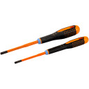 Elektriku kruvikeerajate komplekt ERGO&trade; Combi slim 2 tk - PZ1/SL5; PZ2/SL6 &ndash; 1000 V VDE, BE-9890SL BAHCO