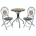 Balkono komplektas MOROCCO stalas ir 2 kėdės, mozaika su spalvotais motyvais, K38681, HOME4YOU