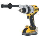Dewalt trinkelių gręžtuvas DCD1007H2T-QW 1530 W, 3 greičiai, 169 Nm, 2 x 18 V / 5 Ah akumuliatoriai, metalinis chuck, LED &scaron;viesa