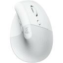 Logitech USB optinė pelė vertikali, 910-006477, 4000 DPI, 6 mygtukai, RF belaidis + Bluetooth, balta