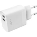 Fixed strāvas adapteris, FIXC17N-2U-WH, 17W, 5V, 2xUSB, 1x Europlugs, 3.4A