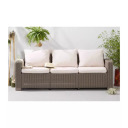 Sodo sofa trivietė California 3 KETER 29196779587 199x68x72cm smėlio spalvos