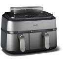 Philips Dual Basket Airfryer | NA555/00 5000 series | Power 2750 W | Capacity 9 L | RapidAir Plus | Silver