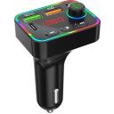 Tracer SoundCast Передатчик FM BT TRACAU47755, Bluetooth 5.3, LED, USB-C 25W, черный, цветная подсветка