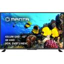 Manta televizors 43LUN120D, 43 collas, 3840x2160 UHD, 210 cd/m&sup2;, 2x8W, DVB-C/T2 H.265 HEVC, 3D trok&scaron;ņu samazinā&scaron;ana, VESA 200x200