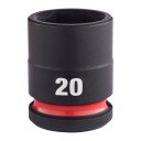 SHOCKWAVE&trade; IMPACT DUTY TRIECIENIZTURĪGAS UZGRIEŽŅU MUCIŅAS, 20 MM 1/2" IMPACT SOCKET STD - 1PC, 4932480314 MILWAUKEE