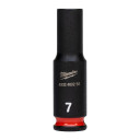 SHOCKWAVE&trade; IMPACT DUTY TRIECIENIZTURĪGAS UZGRIEŽŅU MUCIŅAS, 7 MM 1/4" IMPACT SOCKET DEEP - 1 PC, 4932480256 MILWAUKEE