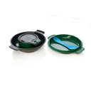 Pusdienu kārba ar inteliģentu dizainu, GoKit, R070913, mikroviļņu un trauku mazgājamā ma&scaron;īnā mazgājama, 23,4 x 19 x 6,6 cm, ogļu/zaļa, DeLuxe.