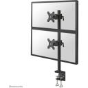 Neomounts lauakinnitus FPMA-D700DV, 2 monitorile kuni 27", VESA 75x75/100x100 mm, must, k&otilde;rguse reguleerimine, 6 kg