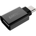 Emtec Adapter USB3.1 Type-C ECADAPT600C, 2, USB Type-A - pesa, USB Type-C - pistik, must v&auml;rv