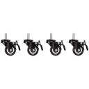Lanberg Rattad AK-1601-B, M10, 4, 50kg, must, pidur