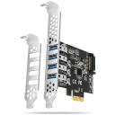 Axagon I/O карта PCEU-43RS 4x USB 3.2 Gen1, 5 Гбит/с, чип Renesas, низкопрофильный крепеж