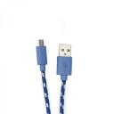 Sbox USB kabelis USB-1031BL, 1m, 480 Mbps, USB A M, microUSB M, pīts kabelis, zila