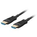 Lanberg HDMI kaabel M/M v2.1 CA-HDMI-30FB-0400-BK, 40m, 8K, 48Gb/s, 19 kontaktiga, aktiivne optiline, must