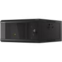 Lanberg Rack kapp 19" seinamonteeritav WFFA-5604-10B, 4U, 600mm, must, kiire kokkupanek, 3 kaabli sisendpaneeli