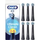 Oral-B Rezerves zobu birstes uzgaļi iO UltimateClean Black 6, 6 gab., melns, Smart Bristle, divu garumu sari, saderīgi ar iO