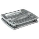 Nhg N&otilde;udekuivati koos alusega 2981891, hall, PP, eemaldatav drenaažialus, taldrikute hoidjad, vertikaalsed kohad s&ouml;&ouml;giriistadele