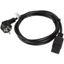 Lanberg Toitekaabel CA-C19C-10CC-0018-BK, 1.8m, 16A, CEE 7/7 - IEC 320 C19, VDE sertifitseeritud