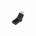 Sbox HDMI adapteris AD.HDMI-180, 24K apzeltīti spraudņi, 180&deg;, melna