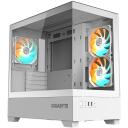 Gigabyte Korpus GB-C201PI, Midi Tower, 2x USB 3.0, 3x ARGB ventiliatoriai, 360mm radiatoriaus palaikymas, balta spalva