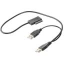 Gembird USB adapteris į Slim SATA SSD A-USATA-01, 2 USB jungtys, OS nepriklausomas