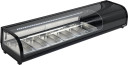 Sushi vitrīna 6x1/3GN, YG-05002, YATO, melna, 153x42x29,5 mm, ar LED apgaismojumu