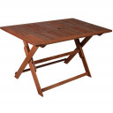 Stalas MODENA 135x80xH74cm, sulankstomas, medis: meranti, apdaila: impregnuotas aliejumi 08532 HOME4YOU