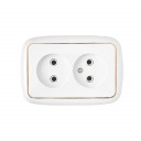 Розетка HARMONY LUX z / a, 2в., без заземления, BYLECTRICA