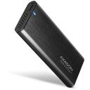 Axagon SSD korpus EEM2-SB2 USB-C 3.2 Gen 2, M.2 NVMe/SATA, must, 94 x 41 x 10 mm