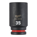 SHOCKWAVE&trade; IMPACT DUTY TRIECIENIZTURĪGAS UZGRIEŽŅU MUCIŅAS, 35 MM 3/4" IMPACT SOCKET DEEP - 1PC, 4932480394 MILWAUKEE