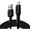 Green Cell USB-A Apple Lightning kaabel KABGC12, 200 cm, 480 Mbit/s, 2.4A kiire laadimine, LED valgustus