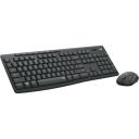 Logitech Клавиатура и мышь MK295 920-009800, беспроводные, 10м, 3 кнопки, батарея клавиатуры AA, батарея мыши AA