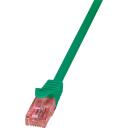 Logilink Patch kabelis PrimeLine CQ2034U, 0.25m, CAT 6, RJ-45, halogēnu nesaturo&scaron;s, zaļ&scaron;