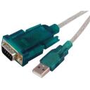 Sbox USB-RS232/R, USB A M.-> RS-232 M., 2m, 480 Mbit/s, CH340T, caurspīdīga, pīts kabelis: Nē