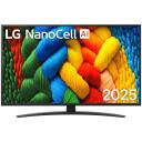 Lg Televizorius 43NANO81A6A, 109.2 cm, 4K Ultra HD, Wi-Fi, Bluetooth, Smart TV, 3xHDMI, 2xUSB, 20W, 4 branduoliai