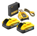 Lādētājs, akumulatori un USB adapteris, 2x5Ah; DCB094H2-QW DEWALT