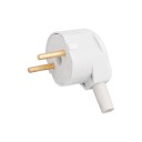 Plug, unearthed, 6A, white BYLECTRICA