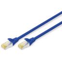 Digitus CAT 6A S-FTP patch kaabel DK-1644-A-005/B, 0.25m, sinine, booted, halogeenivaba, snagless, kink protection