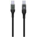 Fixed USB-C kabelis, FIXDD-CC2-BK, 2m, 100W, USB Power Delivery, austs, LED strāvas displejs