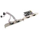 Lanberg PCI Express kaart PCE-DB9-004, 4 x RS-232, PCIe, 50 bps kuni 16 Mbps/port, toetab RS232, RS485, RS422