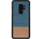 Man&Wood Tagakate M6140B, 6.2, Sinine, naturaalne puit, pol&uuml;karbonaat, &uuml;hilduv Samsung Galaxy S9 Plus