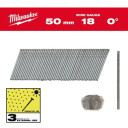 BEZGALVAS NAGLAS, 18 G, PLĀNA GALVIŅA, INOX 18G / 50 MM / SC3 - 5.000 PC, 4932492564 MILWAUKEE
